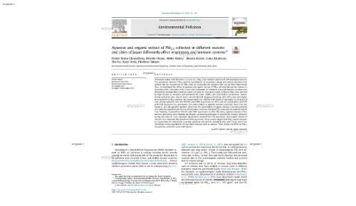 Aqueous and organic extract of PM2.5 collected in different seasons and cities of Japan differently affect respiratory and immune systems*